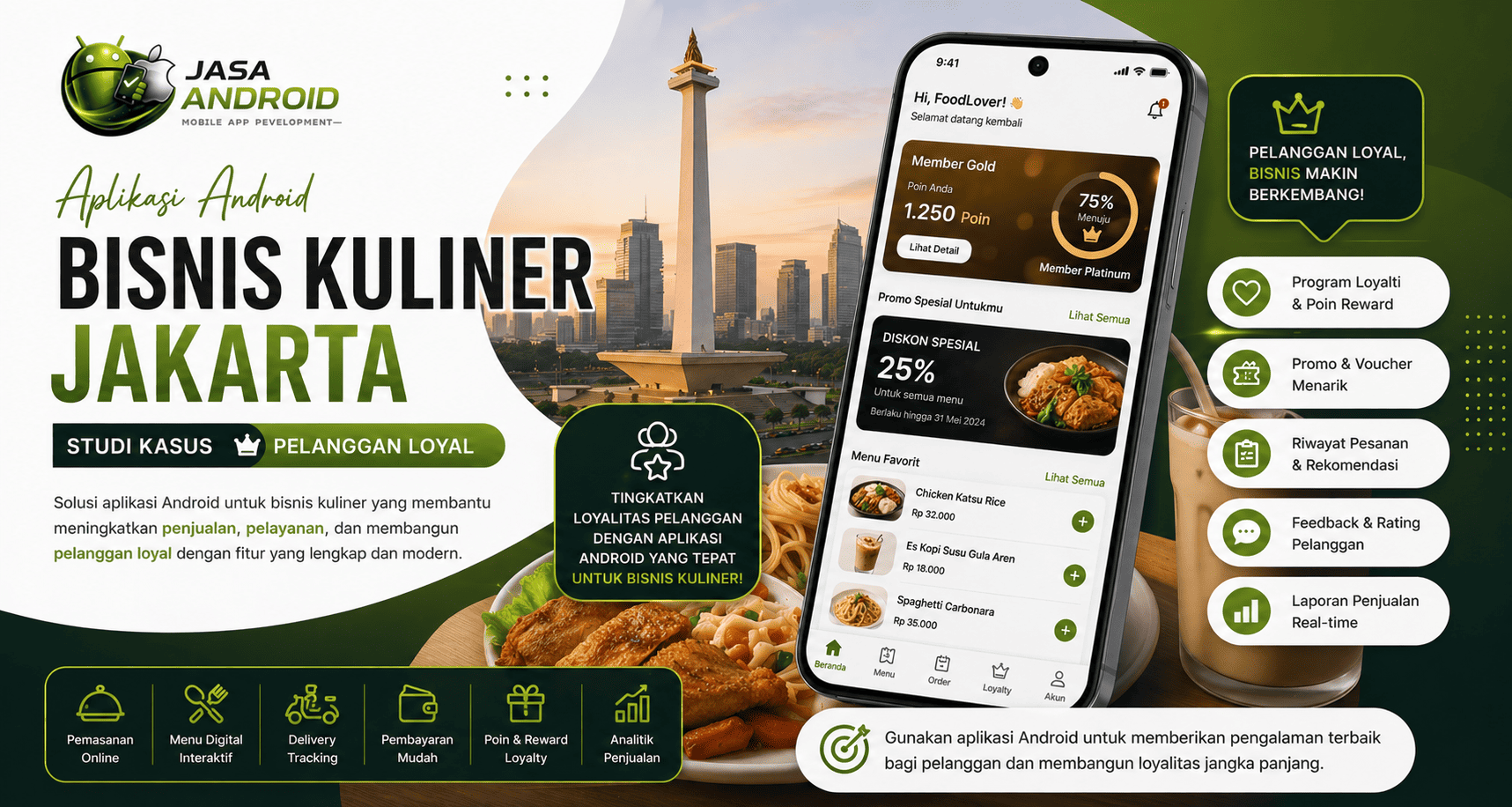 Aplikasi Android Bisnis Kuliner Jakarta Studi Kasus Pelanggan Loyal: Strategi Digital untuk Meningkatkan Retensi Pelanggan dan Pertumbuhan Bisnis
